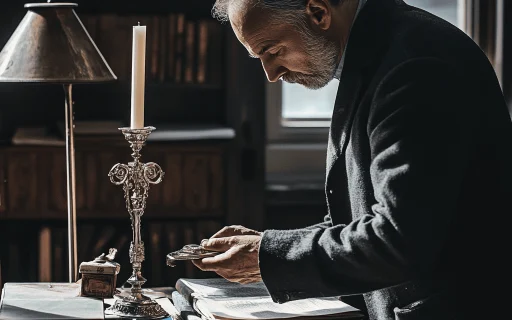 Antique valuations near me with appraiser examining an antique item