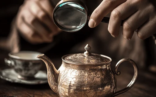 How to identify antiques by inspecting silver marks and condition