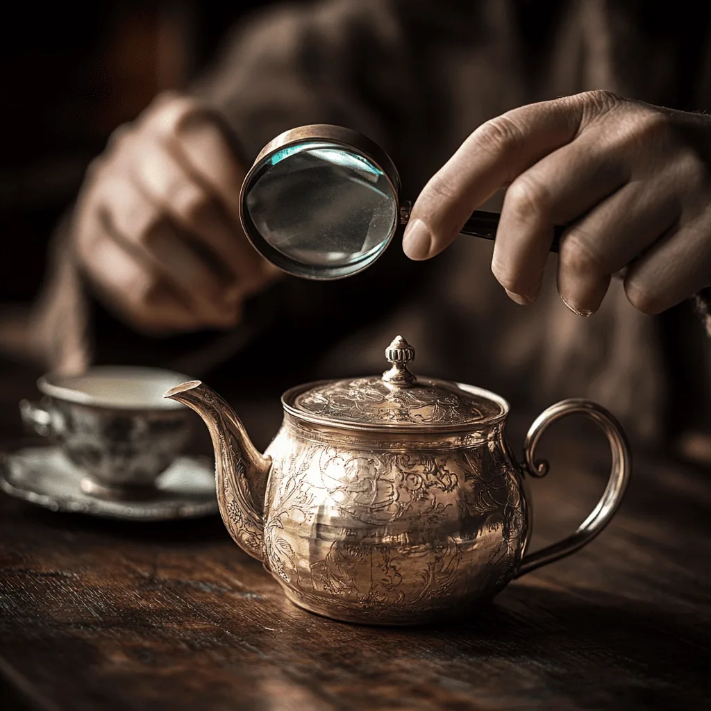 How to identify antiques by inspecting silver marks and condition